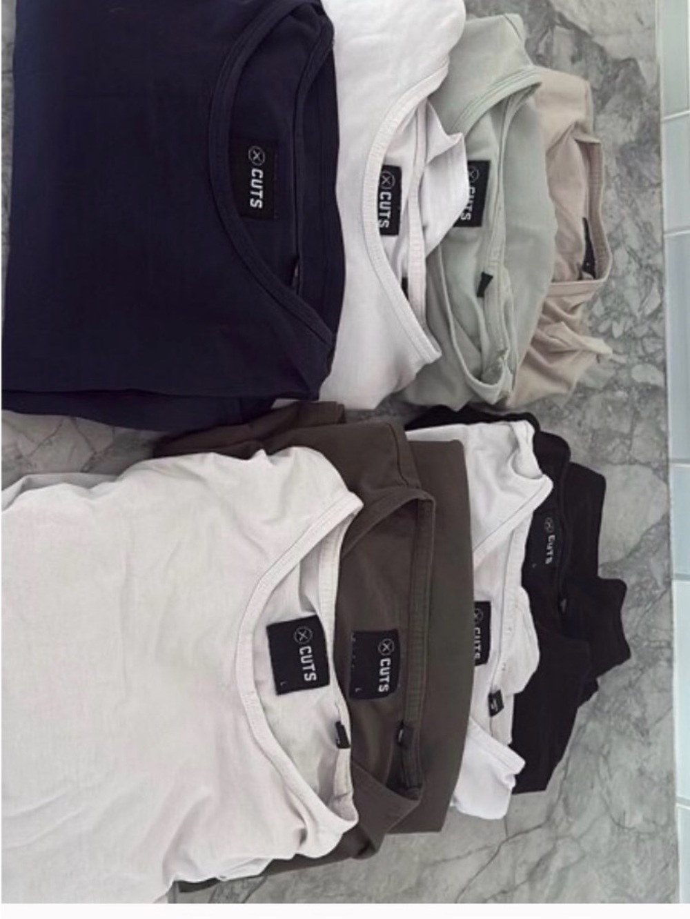 Cuts Clothing Men's Short Sleeve Tees - Black, White, Olive, Beige, Gray